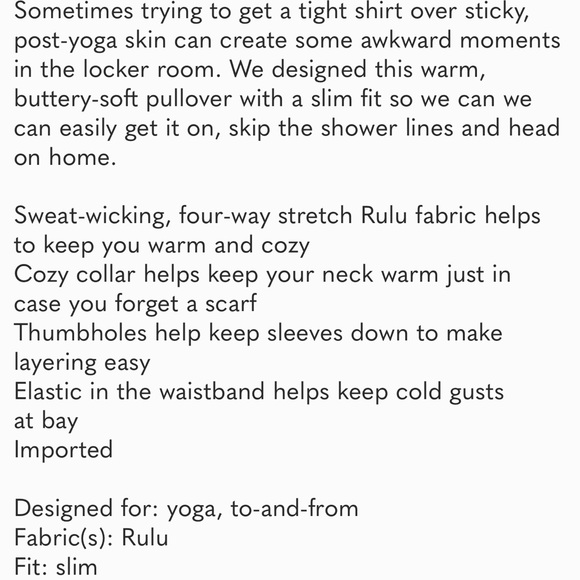 Lululemon Heart Healthy Pullover 6 Fresh Teal Mint, RULU Fabric, PERFECT! - Picture 4 of 10